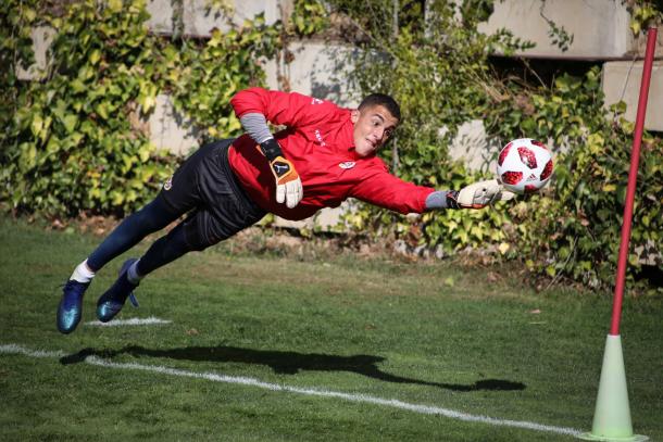 Miguel Morro durante un entrenamiento | Fotografía: Ricardo Grande (VAVEL)