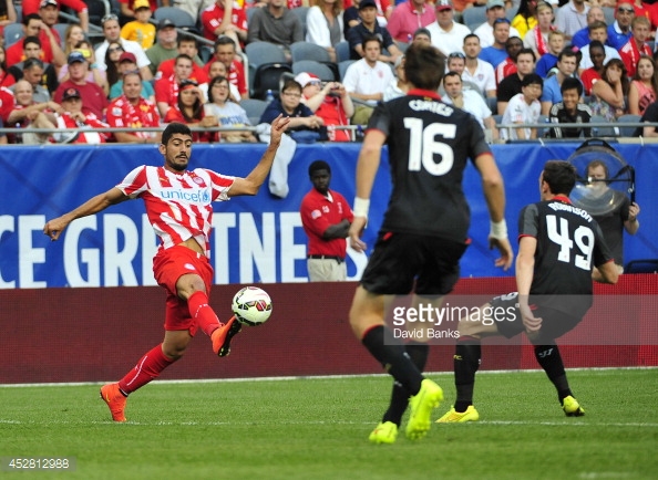 Bouchalakis rarely featured at Olympiakos. (picture: Getty Images / David Banks)