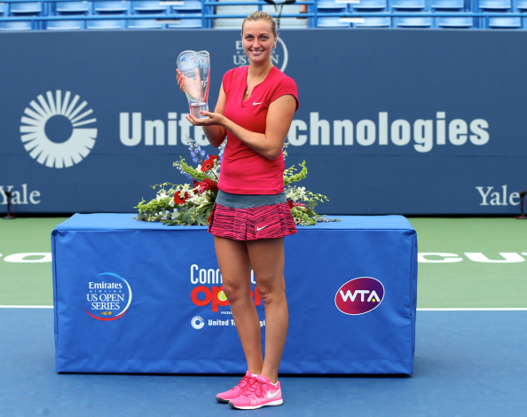 In August, Kvitova won the 2014 Connecticut Open held in New Haven . Photo credit: Elsa.