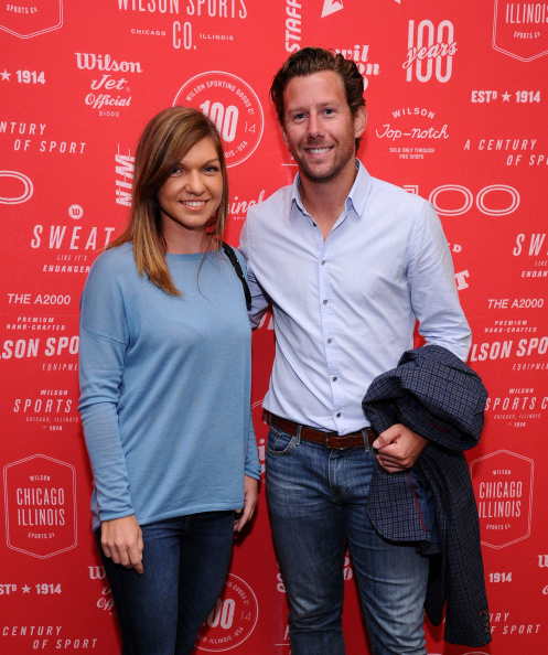 Halep and Fissette at the Wilson 100 Year Anniversary Cocktail Party in August 2014. Photo credit: Ilya S. Savenok/Getty Images.