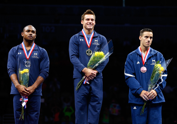 Sam Mikulak, John Orozco, and Jake Dalton at the 2014 P&G Championships/Getty Images