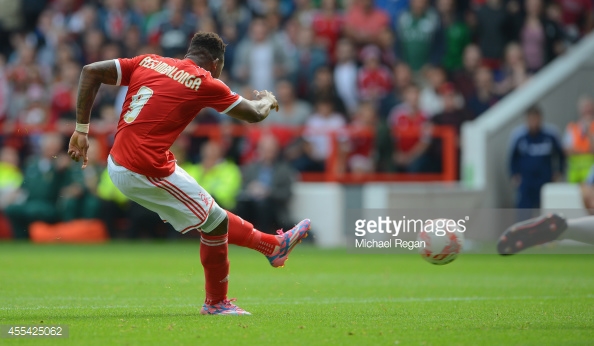 Forest recent sold top-scorer Assombalonga to Boro. (picture: Getty Images / Michael Regan)