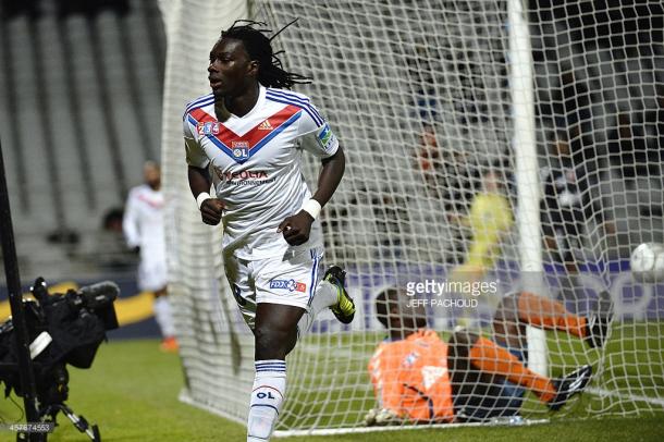 Gomis celebra un tanto con el Lyon. Foto: Getty Images