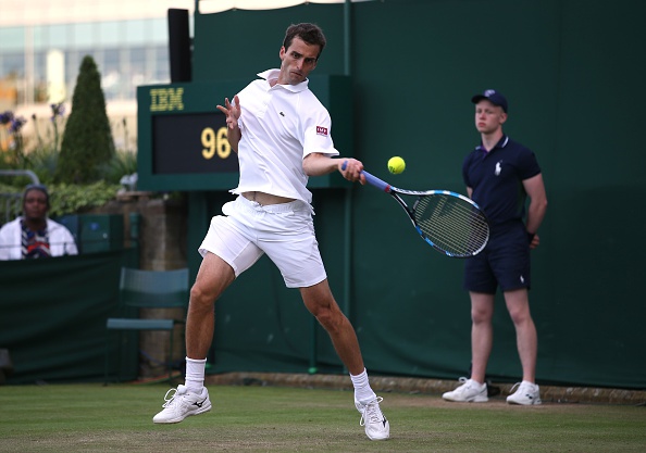 Albert Ramos-Vinolas hits a forehand in his second round victory (Photo: AFP) 