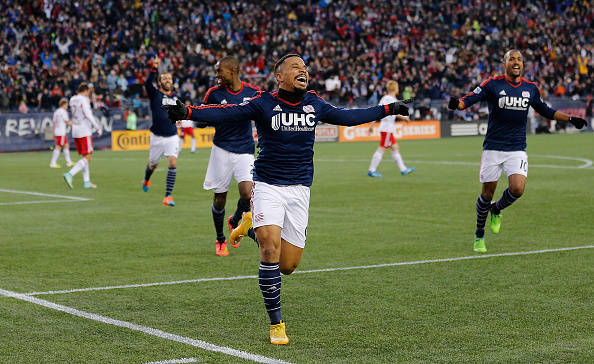 Charlie Davies scores against the New York Redbulls in 2014 playoffs. Credit: Jim Rogash/Getty Images