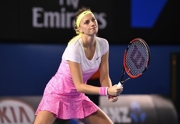 Kvitova had an uneventful Middle Eastern swing in February 2015. Photo credit: William West/Getty Images.