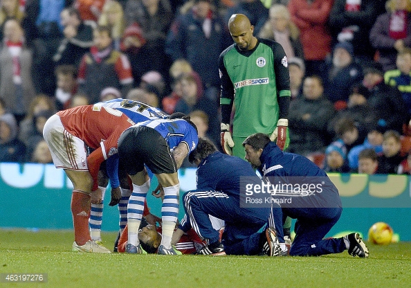 Hindered by injuries: Assombalonga's horrific knee injury in 2014 marred his great start to the season. (picture: Getty Images / Ross Kingaird)