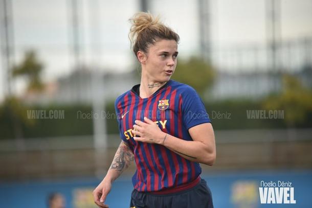 María León, jugadora del FC Barcelona Femenino. FOTO: Noelia Déniz
