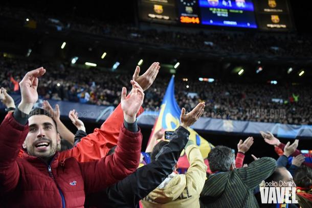 Imagen de la grada del Camp Nou. FOTO: Noelia Déniz