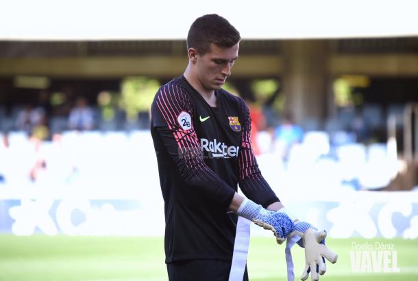 El portero alicantino se convirtió en fundamental para el FC Barcelona B / Foto: Noelia Déniz (VAVEL.com)