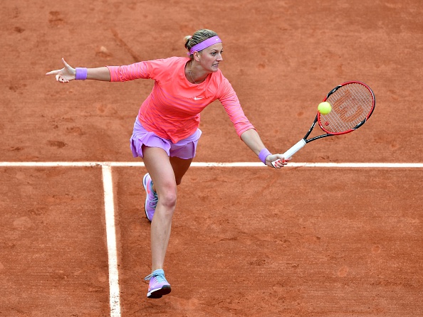 Kvitova in action during last year's French Open where she made the round of 16. Photo credit: Anadolu Agency/Getty Images.