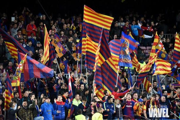 Aficionados del FC Barcelona. FOTO: Noelia Déniz