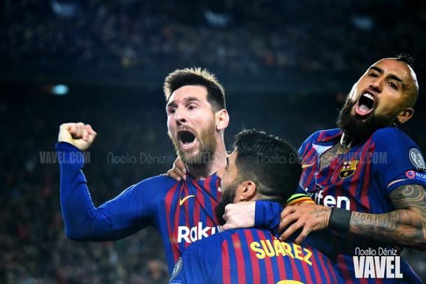 Messi y Suárez en la victoria del Barcelona ante el Liverpool (3-0) | Foto: Noelia Déniz (VAVEL)