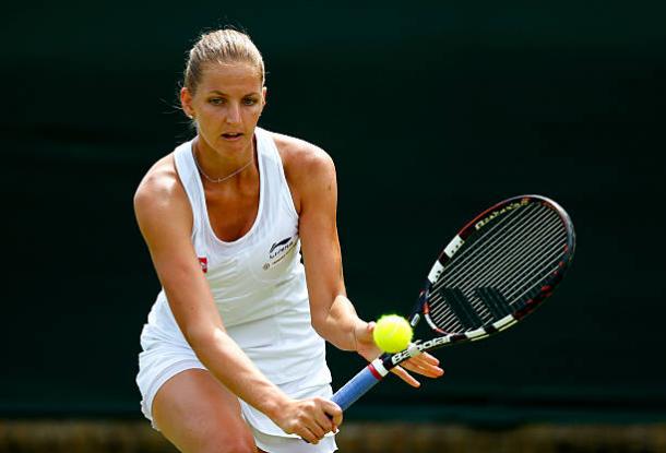 Karolina Pliskova in action during her first round win over Yanina Wickmayer last year (Getty/Julian Finney)