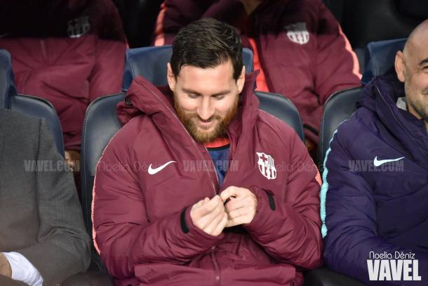 Messi arrancó el partido desde el banquillo | Foto: Noelia Déniz (VAVEL)