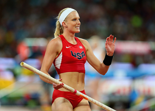 Sandi Morris was 4th in the outdoor and second in the indoor world championships. Source:Getty/Alexander Hessenstein