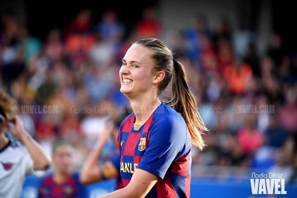 Caroline Graham es uno de los principales peligros en ataque del Barça | Foto: Noelia Déniz (VAVEL)