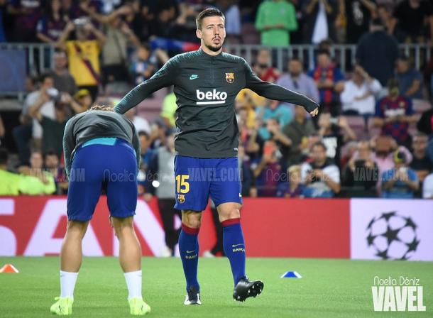 Lenglet fue expulsado ante el Getafe | Foto: Noelia Déniz - VAVEL