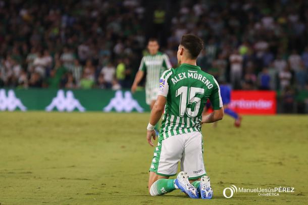 Álex Moreno durante un partido | Fotografía: Manuel Jesús Pérez (Onda Bética)
