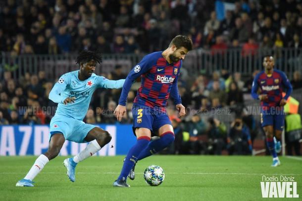 Gerard Piqué, baja ante el Real Betis por sanción. FOTO: Noelia Déniz