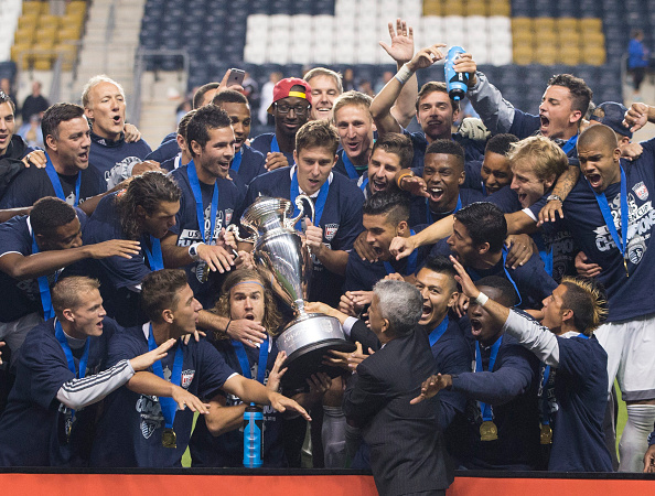 Sporting Kansas City celebrating their U.S. Open Cup win. Credit: Mitchell Leff / Getty Images