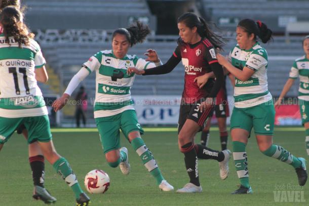 Fernanda Limón ha anotado para Atlas Femenil en todos los torneos desde su llegada en el Clausura 2019. / Foto: José Acosta - VAVEL