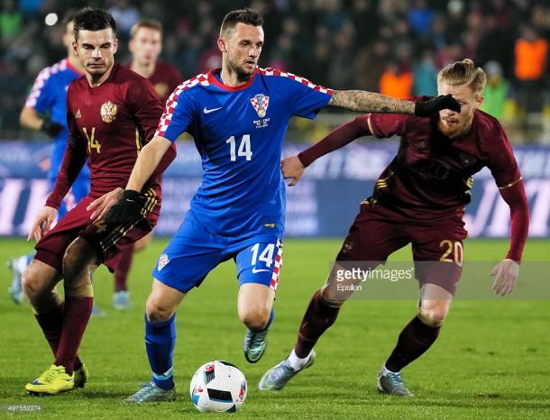 Brozovic en el duelo Rusia - Croacia en 2015 | Foto: Getty Images