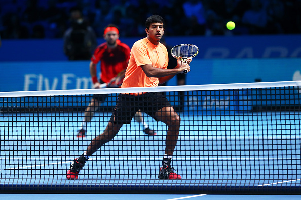 Rohan Bopanna in action at the World Tour Finals (Photo: Clive Brunskill/Getty Images) 