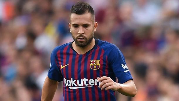 Jordi Alba en un partido. Getty Images