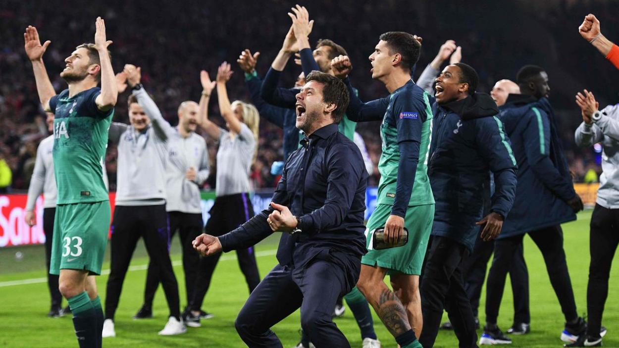 Pochettino celebrando el pase a la final de la Champions de 2018. Fuente: Sky Sports