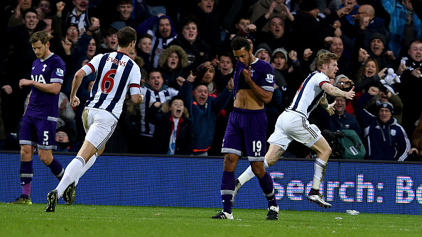 James McClean earnt a point for West Brom versus Spurs back in December (photo:getty)