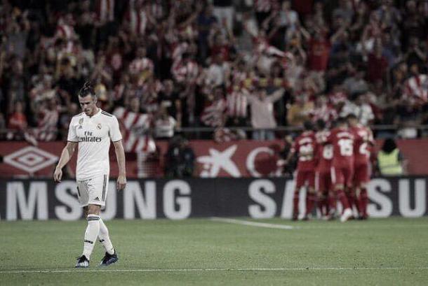 Bale sufriendo el gol del Girona | Foto: Real Madrid CF