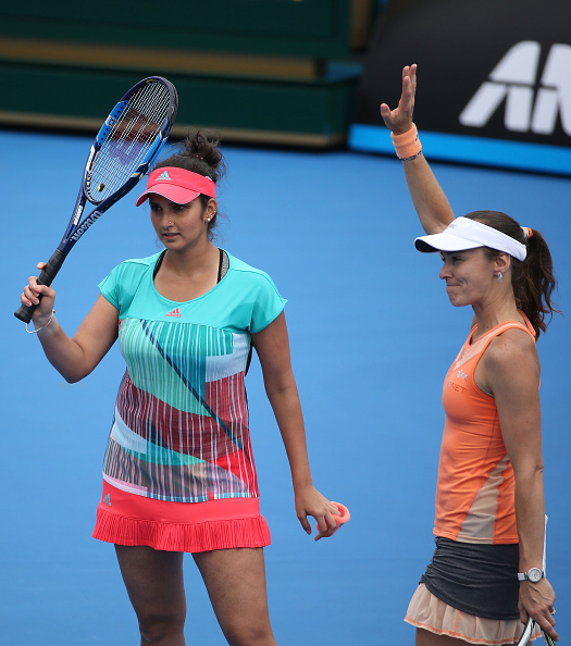 Sania Mirza (left) and Martina Hingis (Photo: Getty Images)