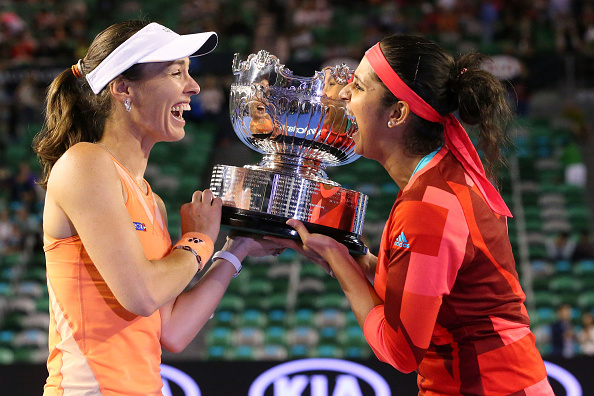 The pair with their third Slam together | Photo: Scott Barbour/Getty Images