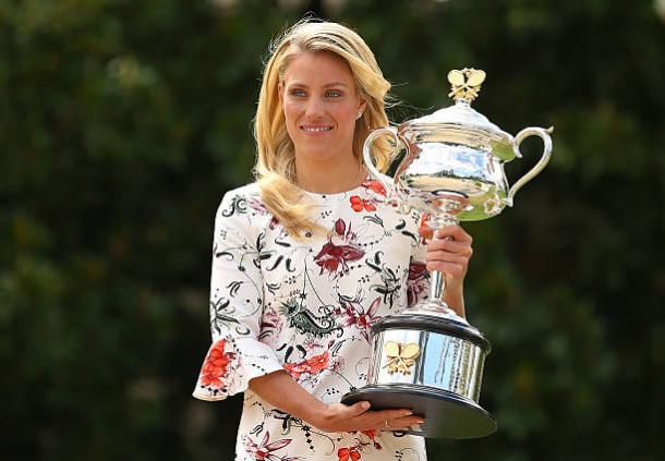 Kerber the day after her triumph at the Australian Open (Getty/Scott Barbour)