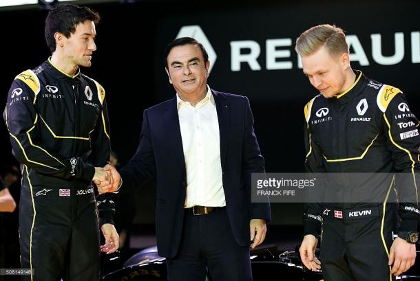 All was not well between Palmer (L) and Magnussen (R). Photo: Getty Images/Franck Fife