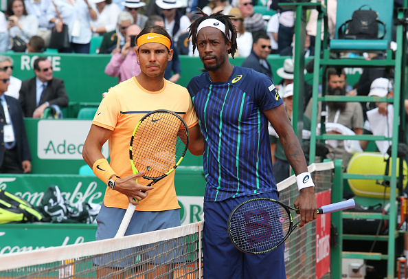 Rafael Nadal and Gael Monfils pose prior to the final of the 2016 Monte-Carlo Rolex Masters (Photo: Jean Catuffe/Getty Images) 