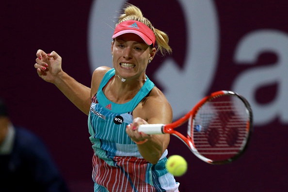 Kerber threw everything at Zheng | Photo courtesy of: Anadolu Agency/Getty Images
