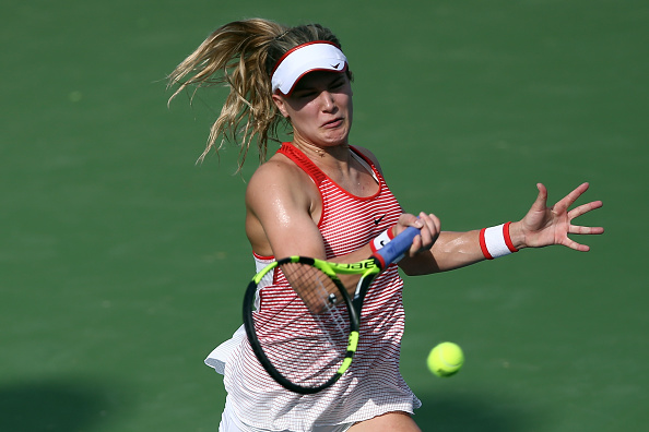 Bouchard races through | Photo courtesy of: Stanley Chou/Getty Images