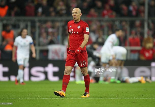 Robben fue el mejor del Bayern pero no pudo evitar la derrota. // (Foto de Getty Images)