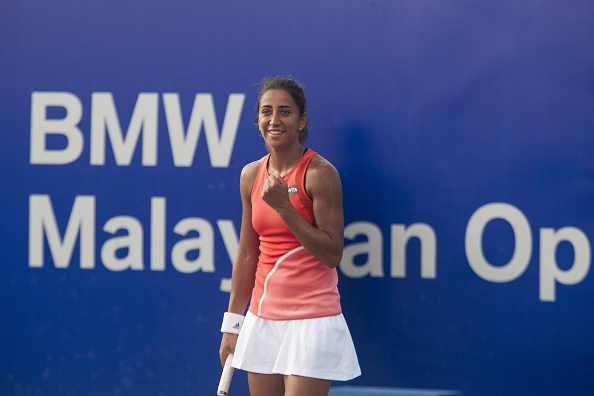 A happy Buyukakcay with her win | Photo courtesy of: Stanley Chou/Getty Images