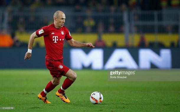 Robben é uma das grandes baixas para o jogo desta noite