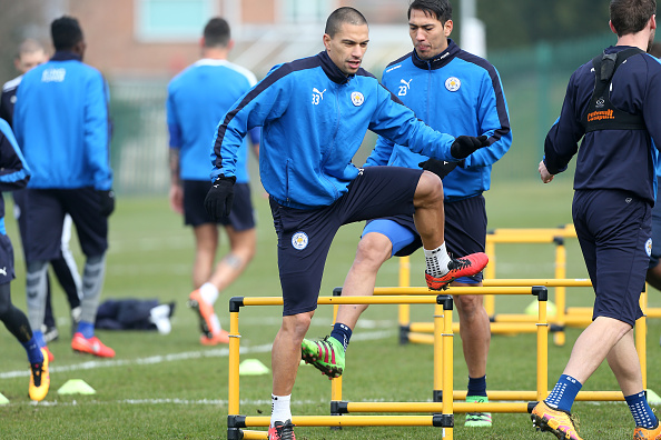 Inler in Leicester City training. Photo: LCFC