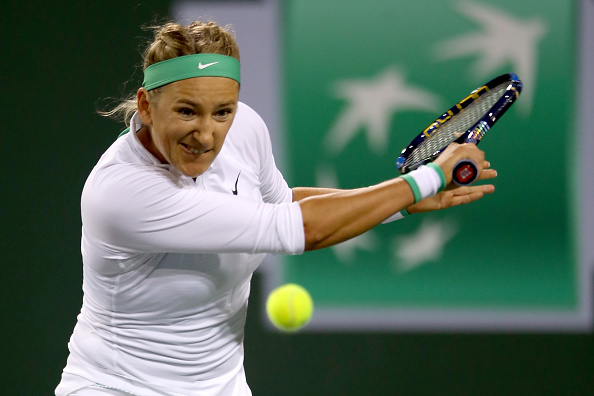 Azarenka on her way to edge the first set | Photo courtesy of: Matthew Stockman/Getty Images