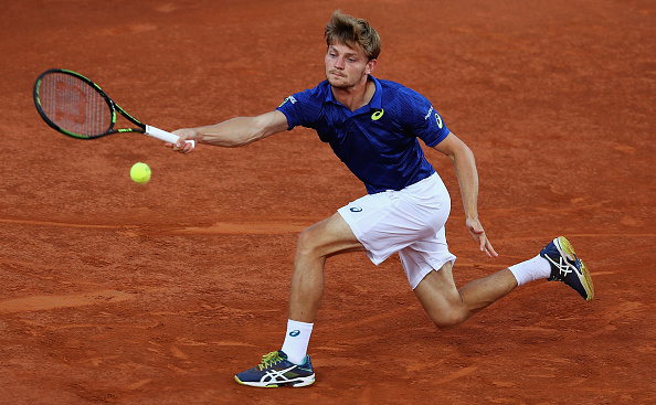 David Goffin hits a shot to Tomas Berdych (Photo: Matthew Lewis/Getty Images)