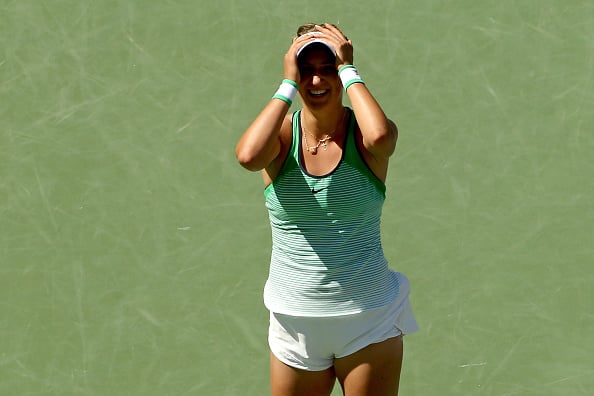 Azarenka's reaction when she defeated Williams for the Indian Wells title | Photo: Matthew Stockman/Getty Images