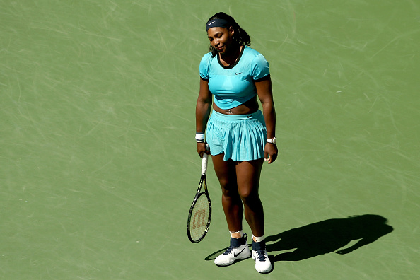 Serena Williams looks down after losing a point (Photo: Getty Images)