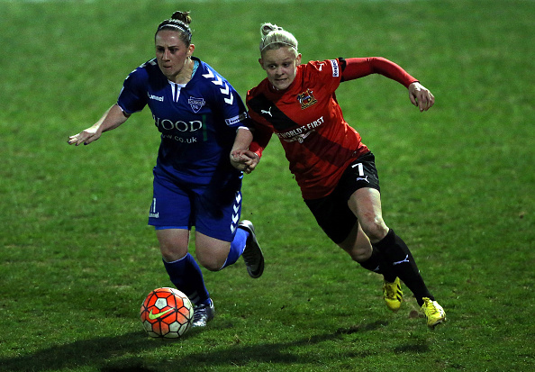 Ellie Gilliatt has been one of the stand-out performers for Sheffield this year, bombing on from the backline and always looking to cause problems (Photo credit: Nigel Roddis/The FA)