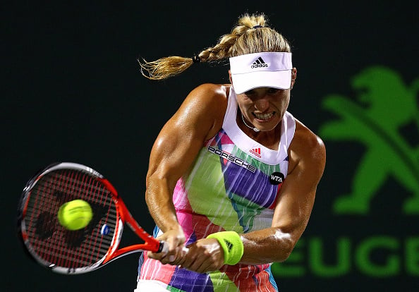 Kerber having to work hard in the second set | Photo courtesy of: Mike Ehrmann/Getty Images