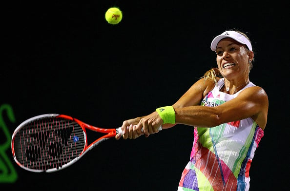 Kerber in control of the first set | Photo courtesy of: Mike Ehrmann/Getty Images